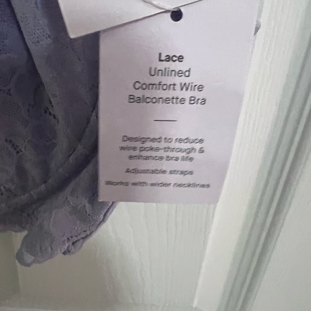 Women's Lace Unlined Balconette Bra - Auden™ Lavender 42D & 46DDD NWT - Picture 6 of 14